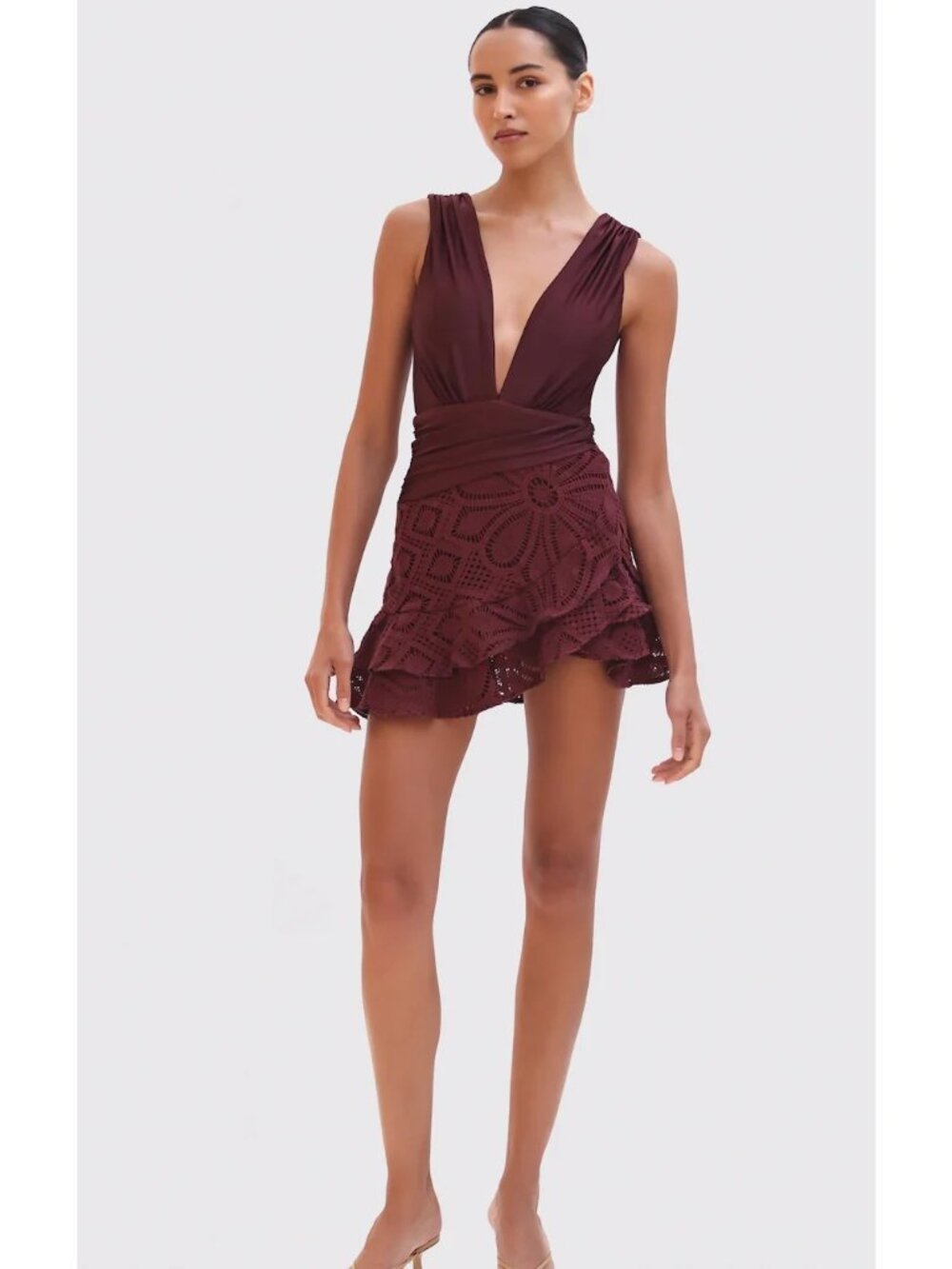 R-178. PatBO Camila Coelho Crochet Mini Dress